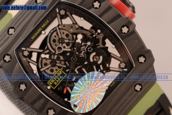 1:1 Clone Richard Mille RM35-02 Watch Carbon Fiber RM35-02(KV)